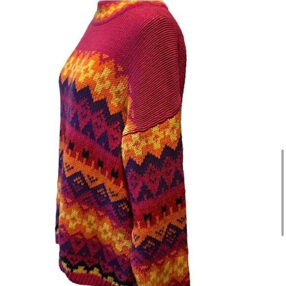 Courtney & Co. Basics Women's Pullover Sweater Long Sleeve Crewneck Orange Large - Picture 5 of 9